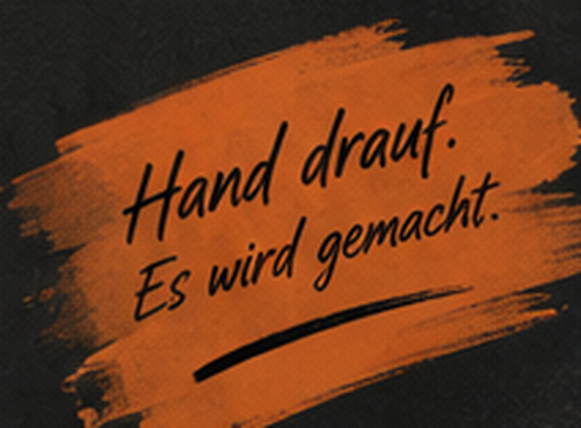 Hand drauf. Es wird gemacht.